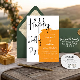 Convite de casamento em Script Clássico Elegante