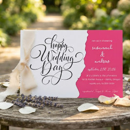 Convite de casamento em Script Clássico Elegante