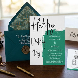 Convite de casamento em Script Clássico Elegante