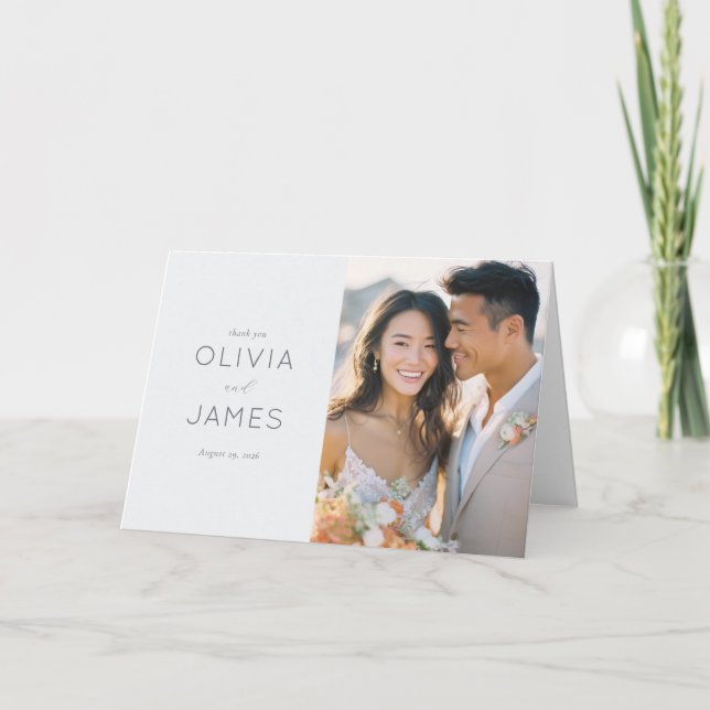 Convite de Casamento em Tons de Cinza Elegante (Frente)