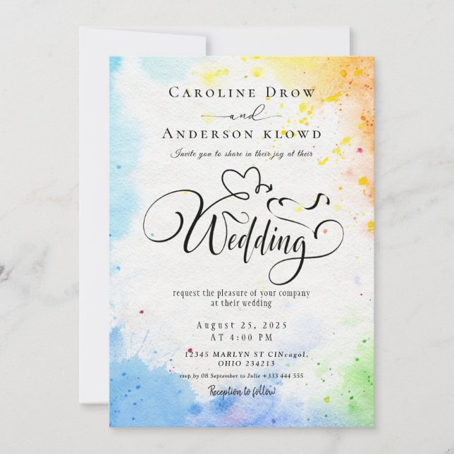 Convite de Casamento em Vídeo com QR Code (Frente)