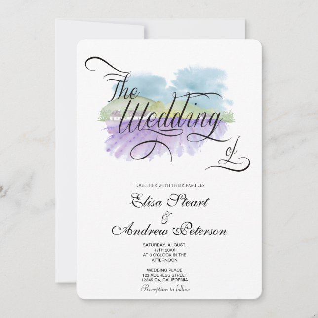 Convite de casamento em vinhedo toscano (Frente)