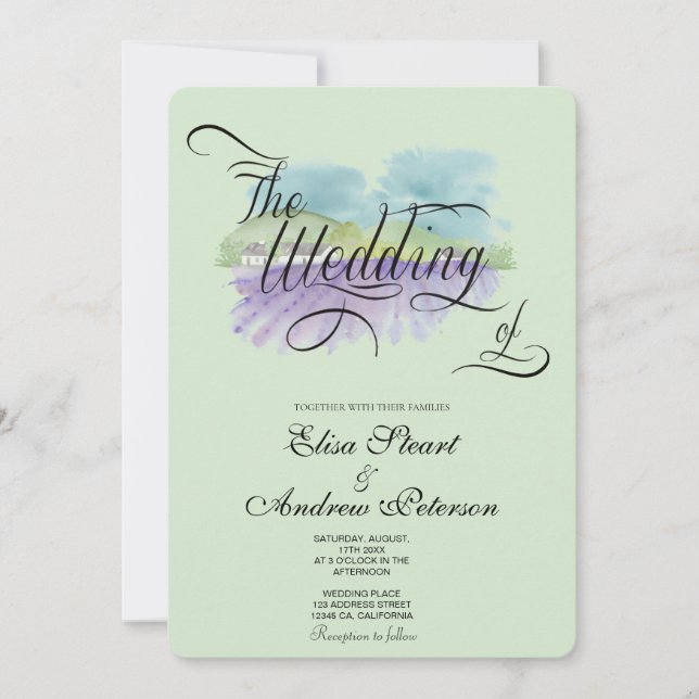 Convite de casamento em vinhedo toscano (Frente)