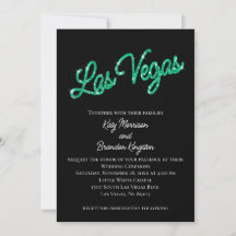 Convite de Casamento Emerald Las Vegas Sparkles