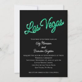 Convite de Casamento Emerald Las Vegas Sparkles