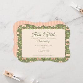 Convite De Casamento Escalado De primavera Garden