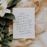 Convite De Casamento Escrito Em Mão Ultraminimalis