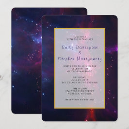 Convite de casamento Espaço Cósmico Estrelas e Neb