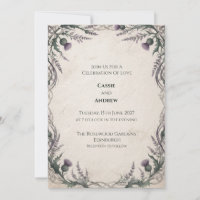 Convite de Casamento Espinho Céltico
