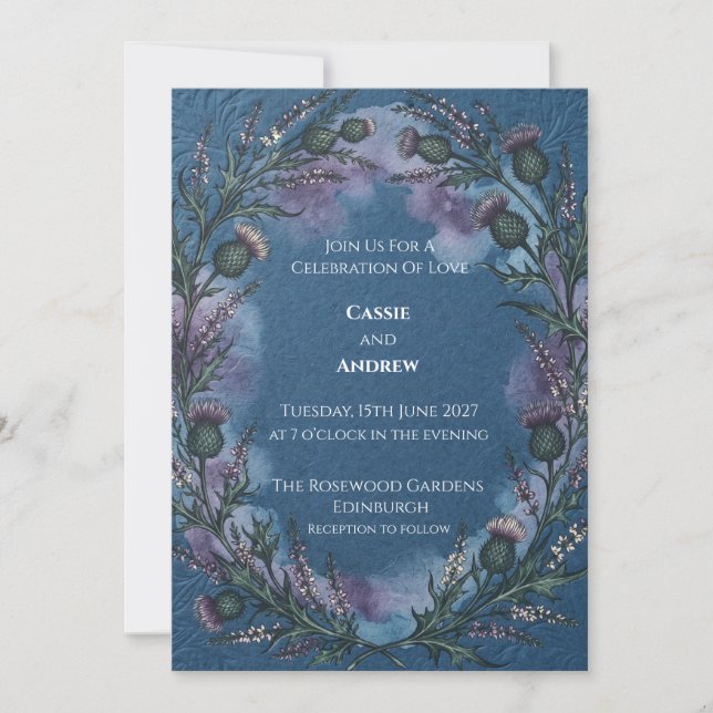 Convite de Casamento Espinho Céltico (Frente)
