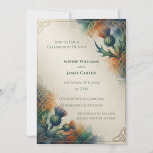 Convite de Casamento Espinho Teal Mal-Humorado