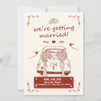 Convite de casamento Estamos nos casando