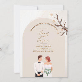 Convite de casamento estético e sofisticado