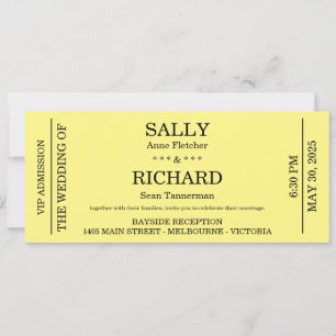 Convite de Casamento (Estilo Bilhete de Concerto)