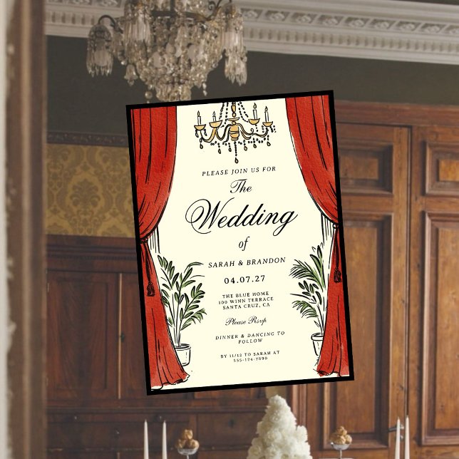 Convite de Casamento Estilo Luxuoso Clássico Elega (Criador carregado)