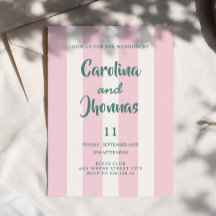 Convite de casamento estiloso com letra retrô funk