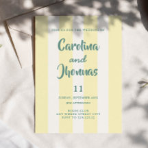 Convite de casamento estiloso com letra retrô funk