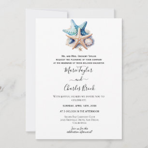 Convite de Casamento Estrela-do-Mar Náutica