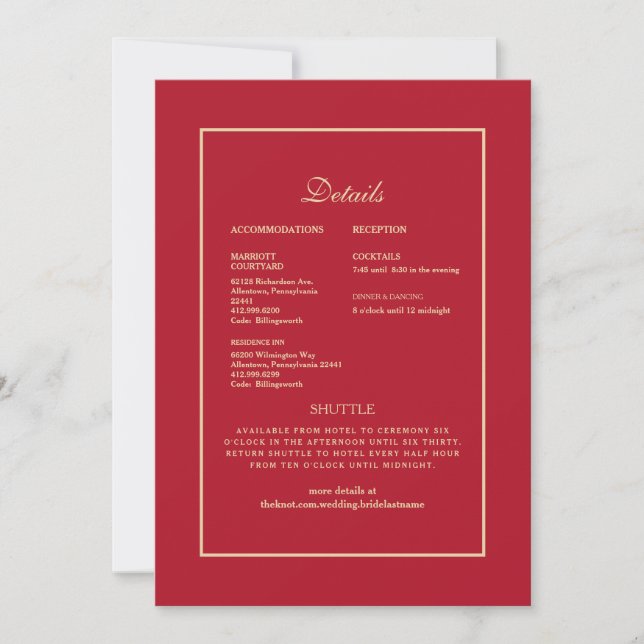 Convite de Casamento Étnico Indiano com Detalhes V (Frente)