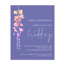 Convite de casamento Eucalyptus Periwinkle QR Orça