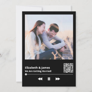 Convite de Casamento Exclusivo do Código QR de Fot