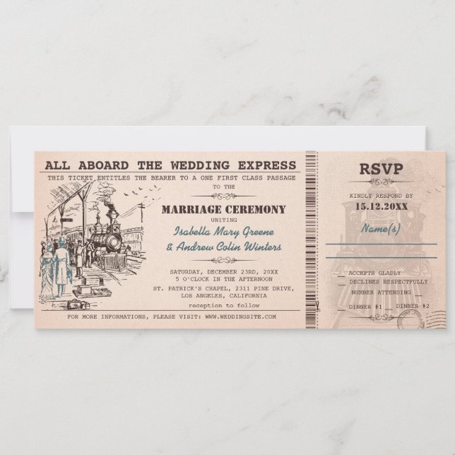 Convite de Casamento Expresso (Frente)