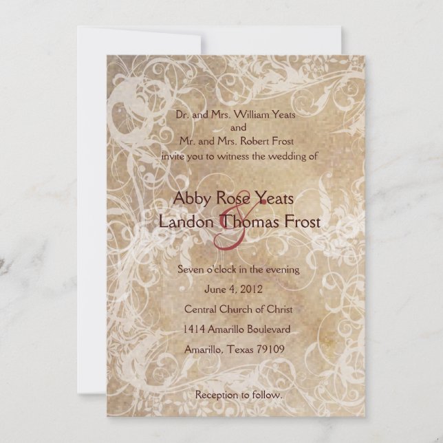 Convite De Casamento Falso (Frente)