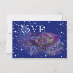 Convite de casamento fantasia princesa RSVP