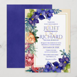 Convite De Casamento | Felicidade Aquarela Floral