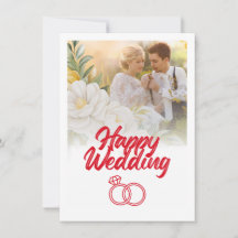 Convite de Casamento Feliz