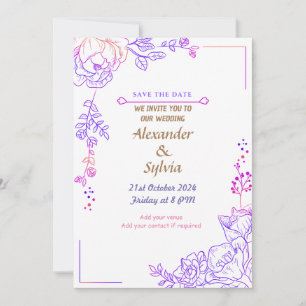 Convite De Casamento - Feliz De Todos Após Convida