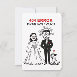Convite de casamento feliz engraçado