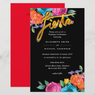CONVITE DE CASAMENTO FIESTA de Flores de Arte Folc