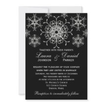 Convite de Casamento Flocos de Neve Olhar Brilho P