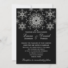Convite de Casamento Flocos de Neve Olhar Brilho P