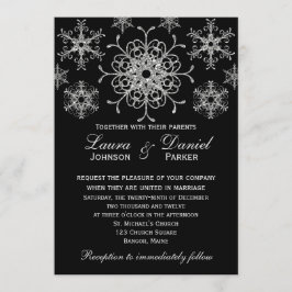 Convite de Casamento Flocos de Neve Olhar Brilho P
