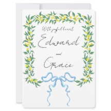 Convite de Casamento Flor Amarela Selvagem Cartão