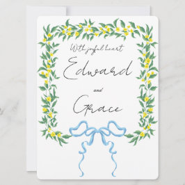 Convite de Casamento Flor Amarela Selvagem Cartão 