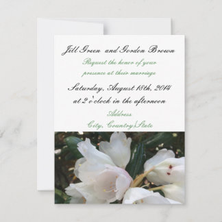 Convite de Casamento Flor Branca Elegante