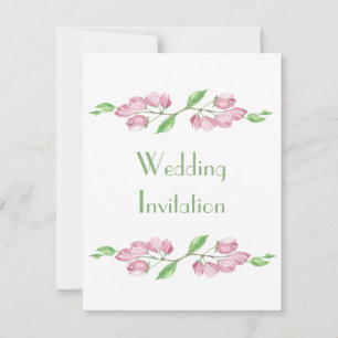 Convite de Casamento Flor de Cerejeira Primavera