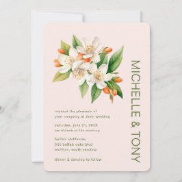 Convite de Casamento Flor de Laranjeira