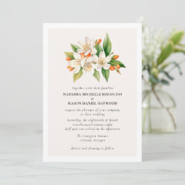Convite de Casamento Flor de Laranjeira