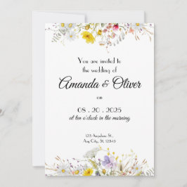 Convite de Casamento Flor de Primavera