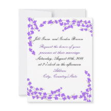 Convite de Casamento Flor de Púrpura