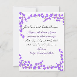 Convite de Casamento Flor de Púrpura