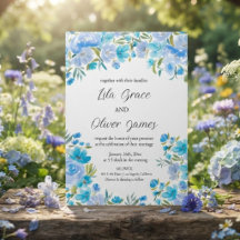 Convite de Casamento Flor Silvestre Elegante