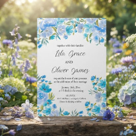 Convite de Casamento Flor Silvestre Elegante