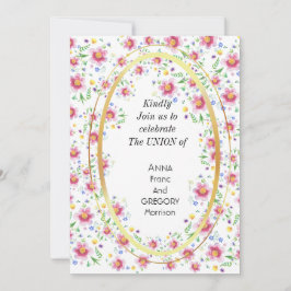 Convite de casamento floral