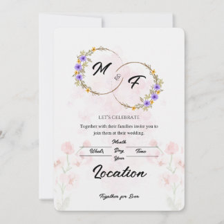 Convite De Casamento Floral