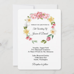 Convite De Casamento Floral